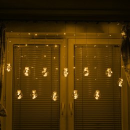 Lampki LED kurtyna kule wiszące 3m 108LED ciepły biały