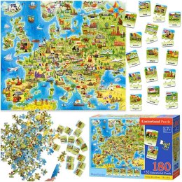 Puzzle edukacyjne układanka Mapa Europy 212 elementów 7+ CASTORLAND
