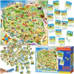 Puzzle edukacyjne układanka Mapa Polski 128 elementów 6+ CASTORLAND
