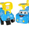 Jeździk pchacz samochodzik uśmiechnięty z klaksonem niebieski