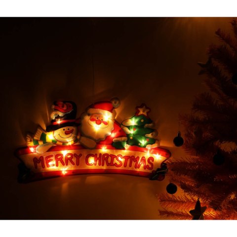 Lampki LED wisząca dekoracja okna świąteczna Merry Christmas XXL 45cm