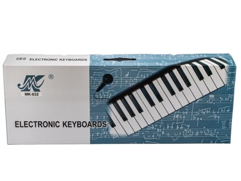 KEYBOARD ORGANY MK-632 MIKROFON 54 KLAWISZE STOJAK POD NUTY ZASILACZ EFEKTY