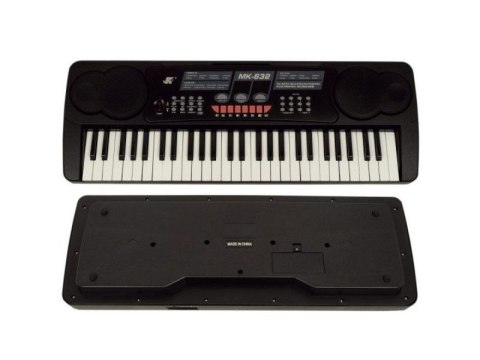 KEYBOARD ORGANY MK-632 MIKROFON 54 KLAWISZE STOJAK POD NUTY ZASILACZ EFEKTY