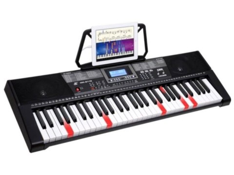 KEYBOARD ORGANY MK-2115 61 PODŚWIETLANE KLAWISZE NAUKA GRY EKRAN LCD EFEKTY