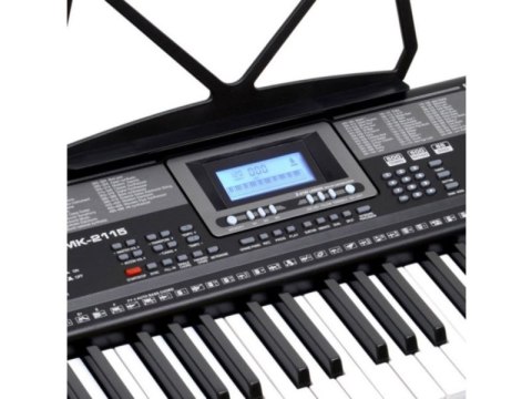 KEYBOARD ORGANY MK-2115 61 PODŚWIETLANE KLAWISZE NAUKA GRY EKRAN LCD EFEKTY