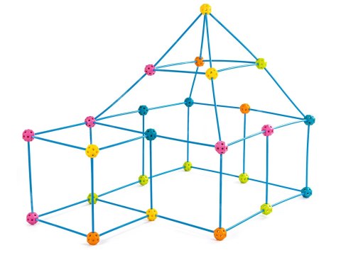 Namiot Baza Fort Słomki Konstrukcyjne, Klocki, Patyczki ok. 118 Elementów