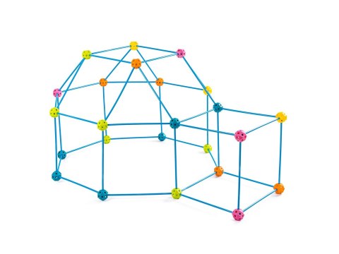 Namiot Baza Fort Słomki Konstrukcyjne, Klocki, Patyczki ok. 68 Elementów