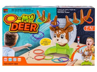 Gra Zręcznościowa Rzucanie Obręczy Ringo, Jelonek + Obręcze,  Deer Ring Game