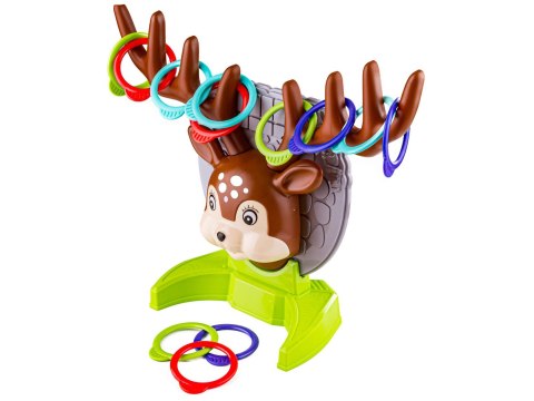 Gra Zręcznościowa Rzucanie Obręczy Ringo, Jelonek + Obręcze,  Deer Ring Game