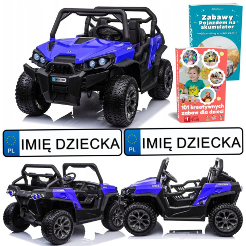 AUTO NA AKUMULATOR DLA 2 DZIECI BUGGY WXE-8988 4X4 PILOT SKÓRA EVA LED MP3