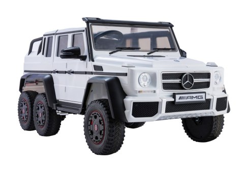 SAMOCHÓD NA AKUMULATOR AUTO ELEKTRYCZNE MERCEDES G63 6X4 24V SKÓRA PILOT