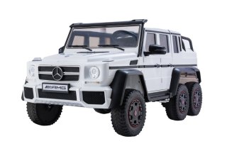 SAMOCHÓD NA AKUMULATOR AUTO ELEKTRYCZNE MERCEDES G63 6X4 24V SKÓRA PILOT