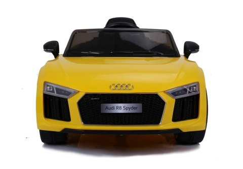 AUDI R8 NA AKUMULATOR DLA DZIECKA AUTO ELEKTRYCZNE LAKIER SKÓRA KOŁA EVA