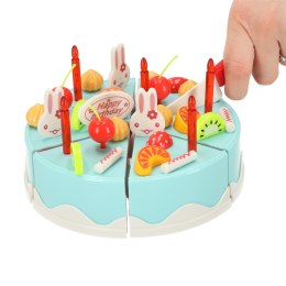 Tort urodzinowy do krojenia kuchnia 75 elementów niebieski