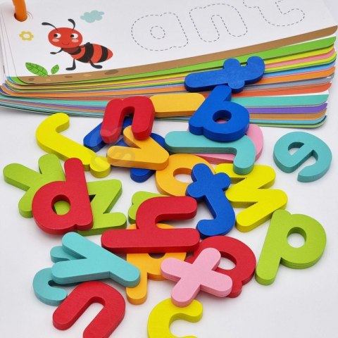 TOOKY TOY Puzzle Alfabet Montessori Nauka Literek Słów Zwierzątka 57 el.