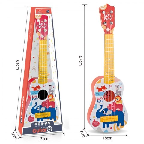 Gitara Klasyczna dla Dzieci Czerwona 57cm