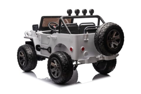 SAMOCHÓD NA AKUMULATOR AUTO ELEKTRYCZNE JEEP DŻIP 4X4 SKÓRA EVA PILOT LED