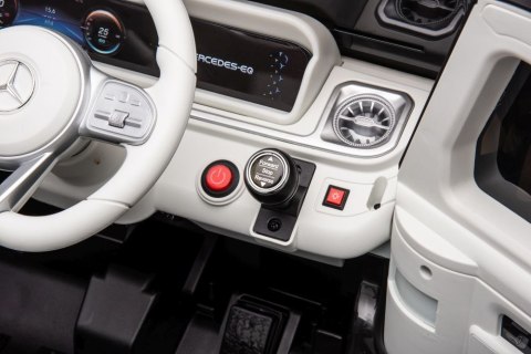 SAMOCHÓD NA AKUMLATOR DLA DZIECKA AUTO ELEKTRYCZNE MERCEDES EQG 4X4 SKÓRA EVA PILOT 2.4G SAMOCHÓD NA AKUMLATOR DLA DZIECKA AUTO ELEKTRYCZNE MERCEDES EQG 4X4 SKÓRA EVA PILOT 2.4G
