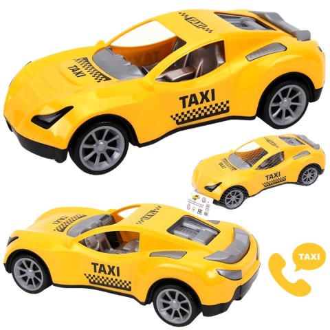 SAMOCHÓD TAXI SPORTOWE AUTO TAKSÓWKA W KOLORZE ŻÓŁTYM ZABAWKA DLA DZIECI