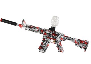 KARABIN ELEKTRYCZNY PISTOLET AUTOMAT GRAFITTI KULKI ŻELOWE OKULARY AKUMULATOR