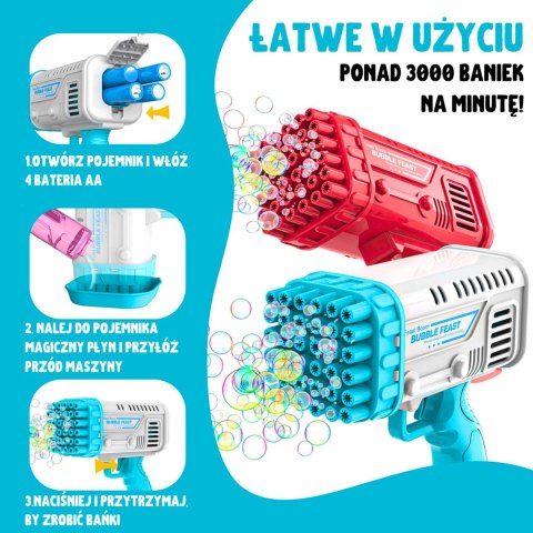 MINI BAZOOKA DO BANIEK MYDLANYCH MASZYNA PŁYN AKCESORIA GENERATOR PISTOLET