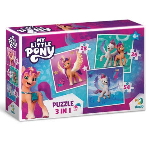 PUZZLE 3w1 "MY LITTLE PONY" 3 UKŁADANKI W JEDNYM KOLOROWE UKŁADANKI