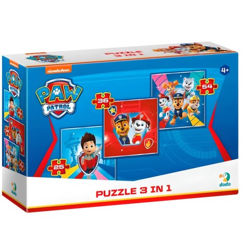 PUZZLE 3w1 PSI PATROL PAW PATROL TRZY UKŁADANKI W JEDNYM DLA NAJMŁODSZYCH