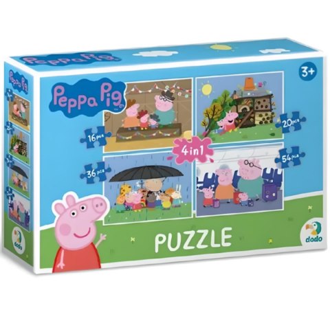 PUZZLE 4w1 ŚWINKA PEPPA CZTERY UKŁADANKI W JEDNYM OPAKOWANIU DLA DZIECI