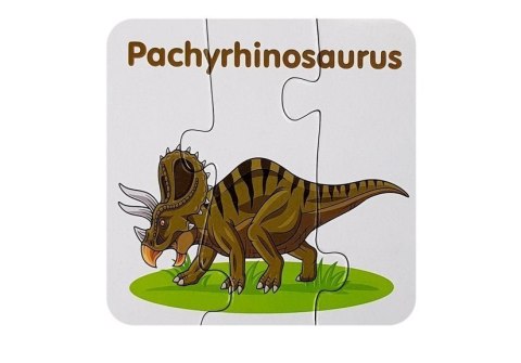 Puzzle Edukacyjne Dinozaury Angielski 10 Połączeń