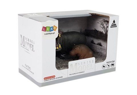 Zestaw Figurek Zwierzęta Afryka Hipopotam Zebra Zestaw Figurek Zwierzęta Afryka Hipopotam Zebra