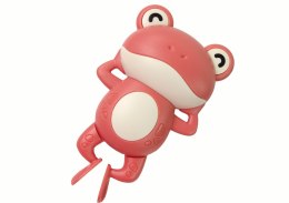 Nakręcana Pływająca Żabka 12 cm Różowa Zabawka do kąpieli