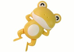 Nakręcana Pływająca Żabka 12 cm Żółta Zabawka do kąpieli