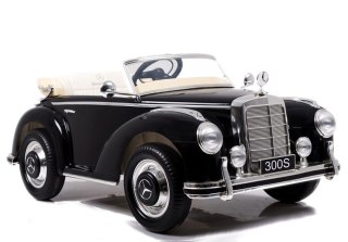 AUTO NA AKUMULATOR DLA DZIECKA RETRO MERCEDES 300S EVA LED PILOT SKÓRA MP3