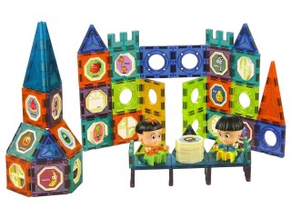 KLOCKI MAGNETYCZNE KONSTRUKCYJNE BUDOWLE 3D ZAMEK DIABELSKI MŁYN ZESTAW 98EL