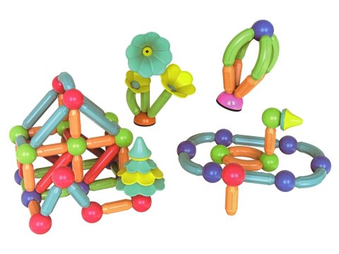 MAGNETYCZNE KLOCKI KONSTRUKCYJNE ZESTAW KONSTRUKCYJNY 78 EL. KWIATY MAGNETYCZNE KLOCKI KONSTRUKCYJNE ZESTAW KONSTRUKCYJNY 78 EL. KWIATY