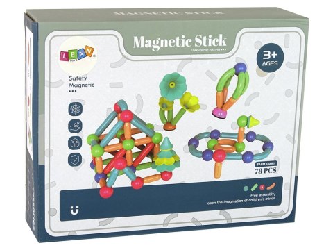 MAGNETYCZNE KLOCKI KONSTRUKCYJNE ZESTAW KONSTRUKCYJNY 78 EL. KWIATY MAGNETYCZNE KLOCKI KONSTRUKCYJNE ZESTAW KONSTRUKCYJNY 78 EL. KWIATY