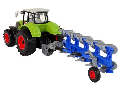 TRAKTOR Z PŁUGIEM NAPĘD FRYKCYJNY RUCHOME CZĘŚCI 50CM