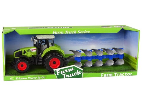 TRAKTOR Z PŁUGIEM NAPĘD FRYKCYJNY RUCHOME CZĘŚCI 50CM