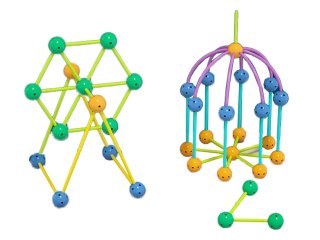 KLOCKI SŁOMKI KONSTRUKCYJNE 3D GEOMETRIC ZESTAW 142 EL NAKLEJKI KARTY ZADAŃ