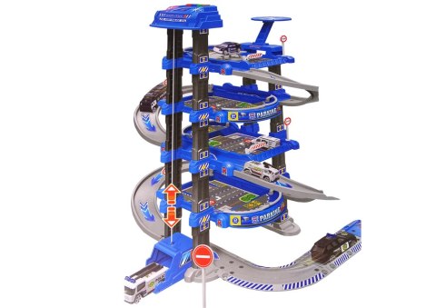 PARKING 4 POZIOMY POLICJA WINDA ELEKTRYCZNA 2 AUTKA DŹWIĘKI ŚWIATŁA 78 EL.