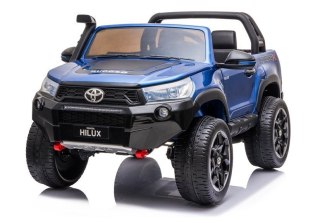 AUTO NA AKUMULATOR DLA 2 DZIECI TOYOTA HILUX 4X4 LAKIER PILOT EVA SKÓRA LED RADIO MP3