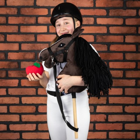 HOBBY HORSE SKIPPI KOŃ NA KIJU GNIADY DLA DZIECI DO ZABAWY JAZDY SKOKÓW