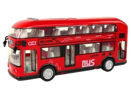 Autobus Dwupiętrowy Czerwony Z Napędem Frykcyjnym Światło Dźwięk Otwierane Drzwi