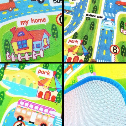 MATA EDUKACYJNA PIANKOWA TERMOIZOLACYJNA DLA DZIECI DYWAN 160X200CM ULICA MATA EDUKACYJNA PIANKOWA TERMOIZOLACYJNA DLA DZIECI DYWAN 160X200CM ULICA