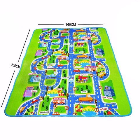 MATA EDUKACYJNA PIANKOWA TERMOIZOLACYJNA DLA DZIECI DYWAN 160X200CM ULICA MATA EDUKACYJNA PIANKOWA TERMOIZOLACYJNA DLA DZIECI DYWAN 160X200CM ULICA