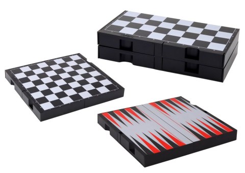 Zestaw Gier 3w1 Plansza Magnetyczna Szachy Warcaby Backgammon