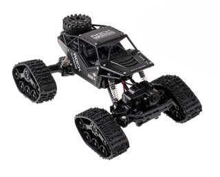 SAMOCHÓD ZDALNIE STEROWANY RC ROCK CRAWLER 4X4 1:16 KOŁA GĄSIENICE PILOT 2.4G AKU