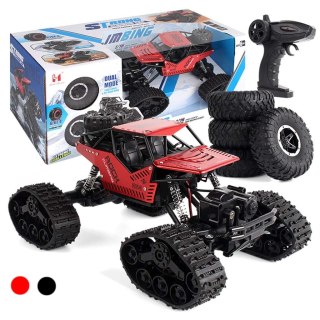 SAMOCHÓD ZDALNIE STEROWANY RC ROCK CRAWLER 4X4 1:16 KOŁA GĄSIENICE PILOT 2.4G AKU