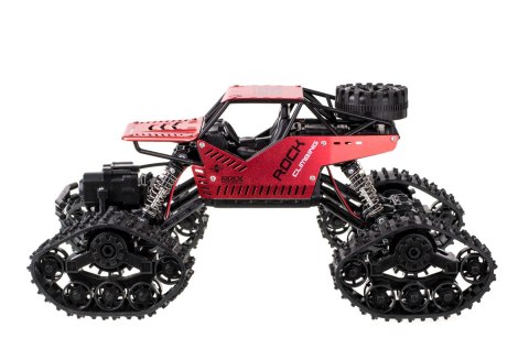 SAMOCHÓD ZDALNIE STEROWANY RC ROCK CRAWLER 4X4 1:16 KOŁA GĄSIENICE PILOT 2.4G AKU