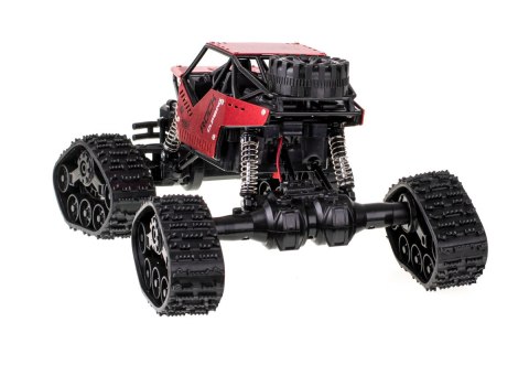 SAMOCHÓD ZDALNIE STEROWANY RC ROCK CRAWLER 4X4 1:16 KOŁA GĄSIENICE PILOT 2.4G AKU